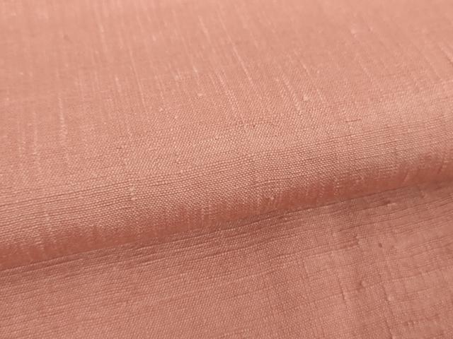 平和屋着物●結城紬 色無地 宍色 正絹 逸品 未使用 DABJ8258ps