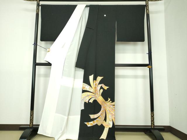 平和屋着物●金彩友禅 卓越技能者・名工・和田光正 黒留袖 束ね熨斗宝尽くし花文 金銀彩 正絹 逸品 DABJ8259ps