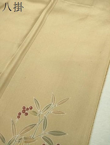 平和屋着物●京加賀友禅 百貫達雄監修 色無地 霞地紋 榛色 正絹 逸品 未使用 DABJ8393ps