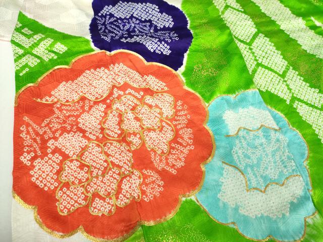 平和屋着物●豪華振袖 駒刺繍 絞り 吉祥花熨斗文 金彩 正絹 逸品 DABJ8405ps