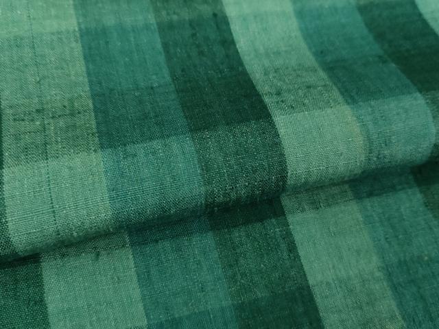 平和屋着物●上質な紬 格子 正絹 逸品 DABJ8409ps