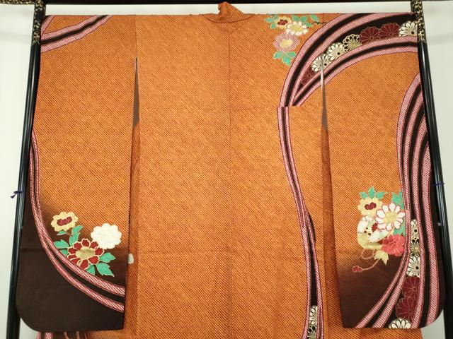 平和屋着物●豪華振袖 総絞り 駒刺繍 花手毬 金彩 正絹 逸品 DABJ8412ps