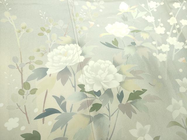 平和屋着物●訪問着 友禅 作家物 草花文 暈し染め 正絹 逸品 DABJ8420ps