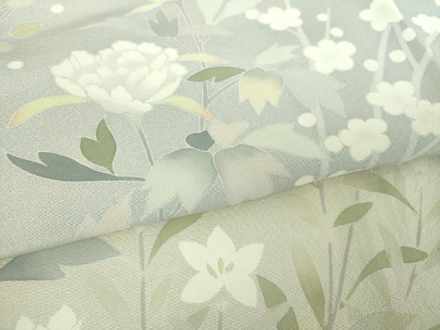 平和屋着物●訪問着 友禅 作家物 草花文 暈し染め 正絹 逸品 DABJ8420ps