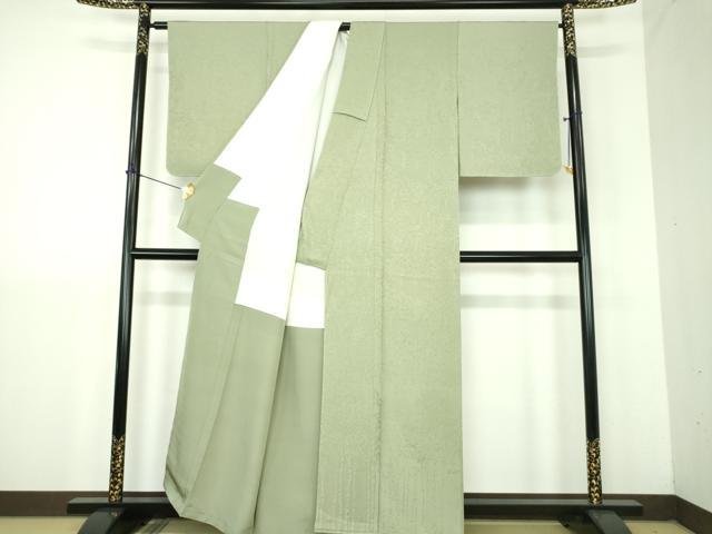 平和屋着物●無地絵羽訪問着 樹林地紋 薄青色 正絹 逸品 未使用 DABJ8426ps