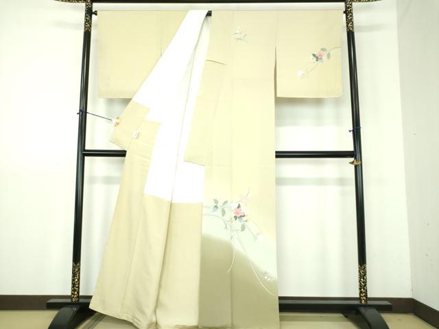 平和屋着物●訪問着 友禅 枝花文 暈し染め 正絹 逸品 未使用 DABJ8428ps