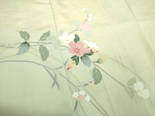 平和屋着物●訪問着 友禅 枝花文 暈し染め 正絹 逸品 未使用 DABJ8428ps