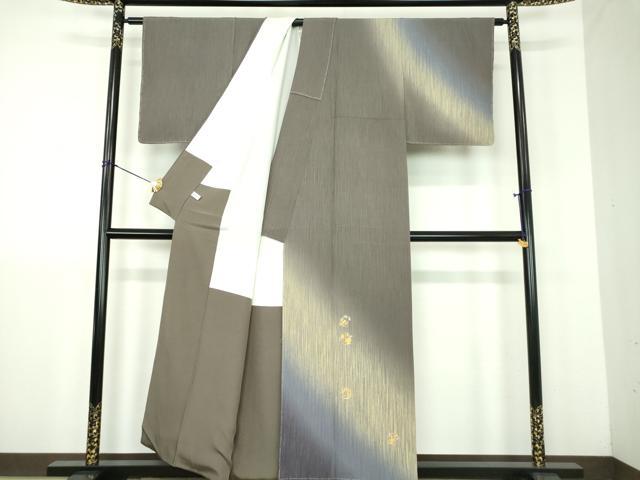 平和屋着物●訪問着 総刺繍 花丸文 暈し染め 反端付き 正絹 逸品 未使用 DABJ8433ps
