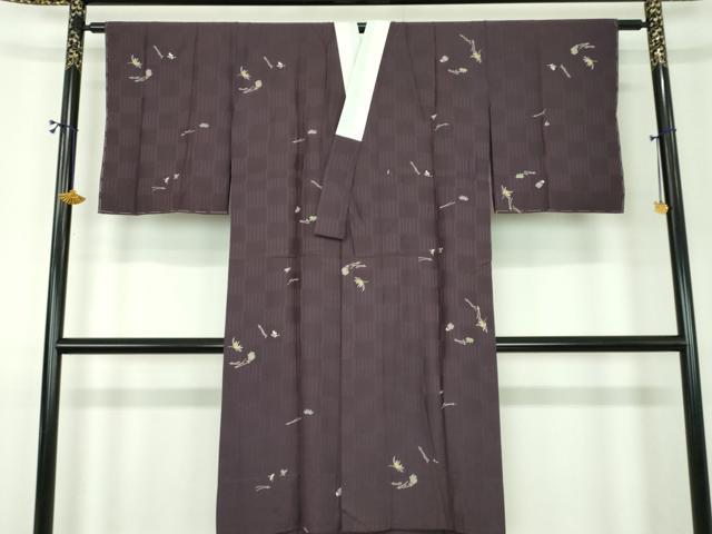 平和屋着物●上質な長襦袢 無双仕立て 吹き寄せ花文 正絹 逸品 DABJ8443ps
