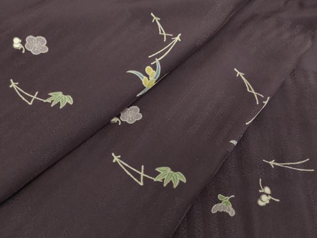 平和屋着物●上質な長襦袢 無双仕立て 吹き寄せ花文 正絹 逸品 DABJ8443ps