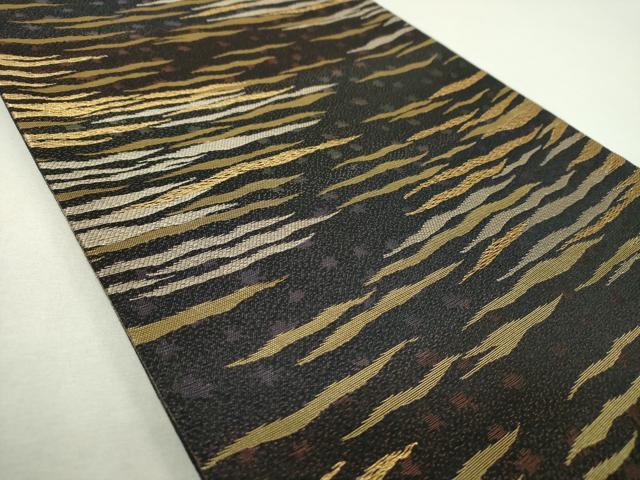 平和屋着物▼両面 六通柄袋帯 作家物 綺羅々 金糸 正絹 逸品 DABJ8491ps