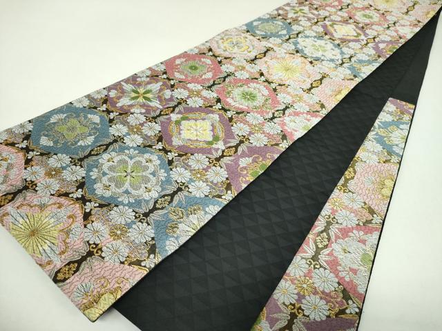 平和屋着物●六通柄袋帯 唐織 今昔・古風 金銀糸 正絹 逸品 DABJ8529ps