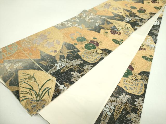 平和屋着物▼全通柄袋帯 琳派百選 金銀糸 引箔 正絹 逸品 DABJ8552ps
