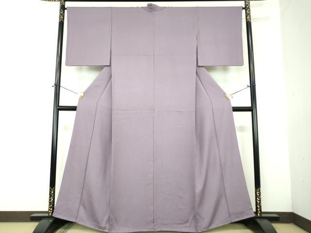 平和屋着物●上質な色無地 霞地紋 浅紫色 正絹 逸品 DABJ8619ps
