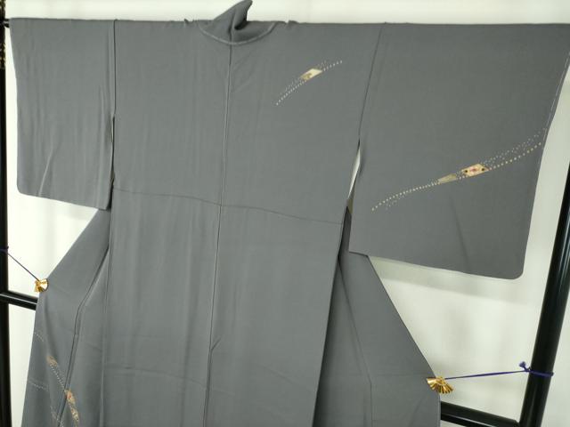 平和屋着物●訪問着 駒刺繍 花菱文 金彩 正絹 逸品 未使用 DABJ8622ps