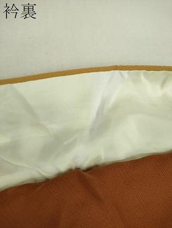 平和屋着物●ファッションデザイナー 花井幸子監修 色無地 櫨染色 正絹 逸品 DABJ8642ps