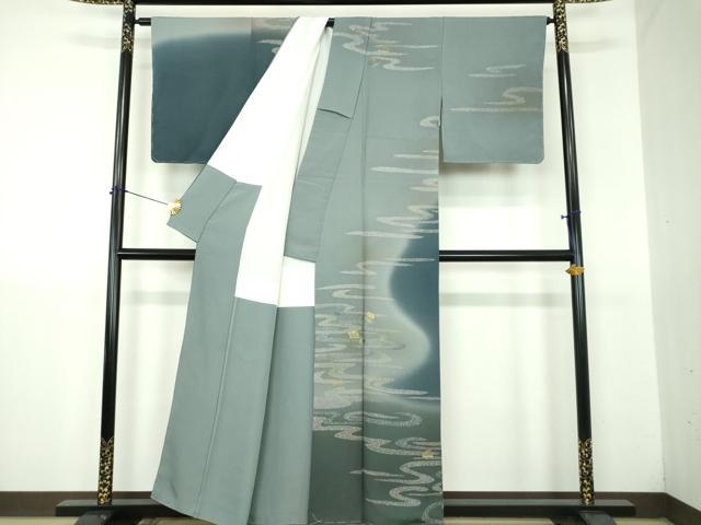 平和屋着物●訪問着 竹屋町刺繍 霞源氏香 暈し染め 金彩 正絹 逸品 未使用 DABJ8653ps