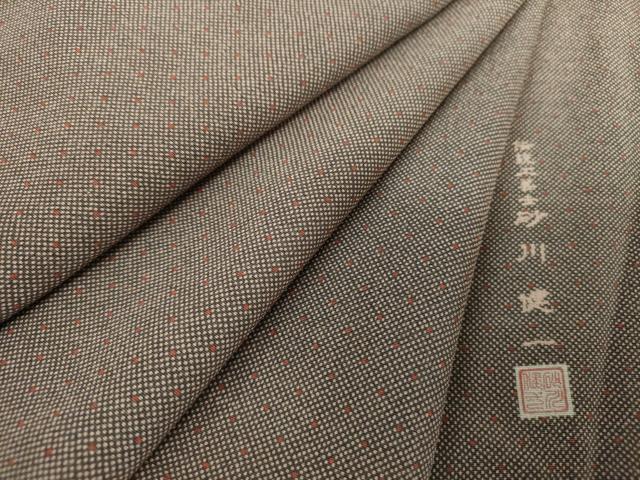 平和屋着物▼伝統工芸士 砂川健一 江戸小紋 行儀 正絹 逸品 DABJ8654ps