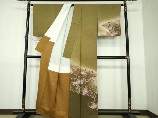 平和屋着物●訪問着 辻が花 暈し染め 金彩 正絹 逸品 DABJ8655ps