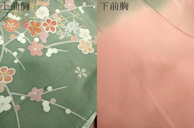 平和屋着物●訪問着 作家物 槍梅 暈し染め 金銀彩 正絹 逸品 DABJ8665ps