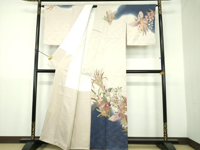 平和屋着物●訪問着 作家物 鳳凰花文 暈し染め 金彩 正絹 逸品 DABJ8677ps