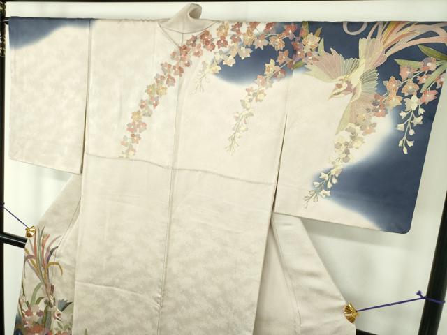 平和屋着物●訪問着 作家物 鳳凰花文 暈し染め 金彩 正絹 逸品 DABJ8677ps