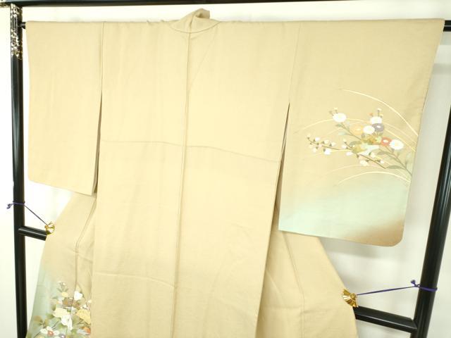 平和屋着物●訪問着 地紙花文 暈し染め 金彩 正絹 逸品 DABJ8681ps