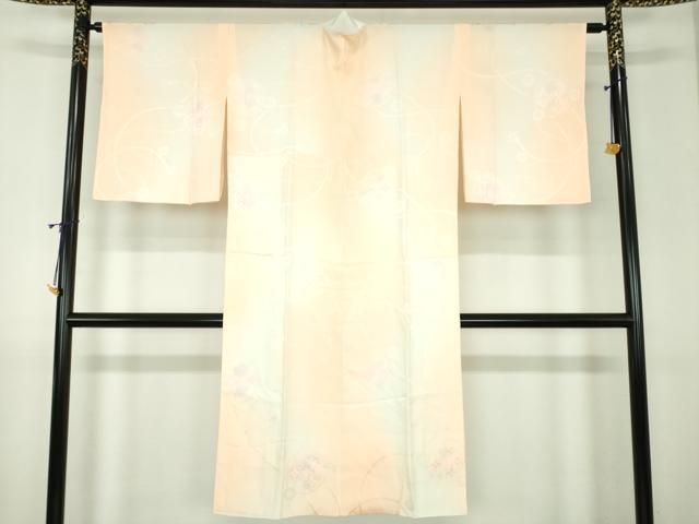 平和屋着物●上質な長襦袢 袷 雪輪花地紋 暈し染め 正絹 逸品 DABJ8685ps