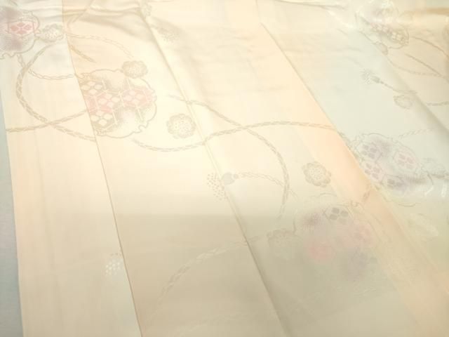 平和屋着物●上質な長襦袢 袷 雪輪花地紋 暈し染め 正絹 逸品 DABJ8685ps