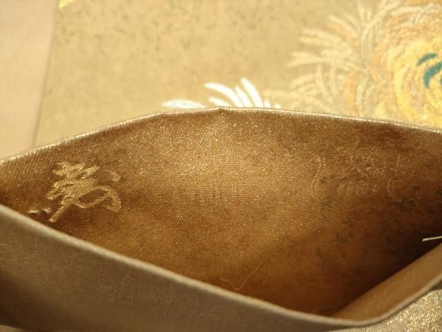 平和屋着物▼西陣 高島織物謹製 六通柄袋帯 儒珍織 乱菊 金銀糸 引箔 正絹 逸品 DABJ8862ps