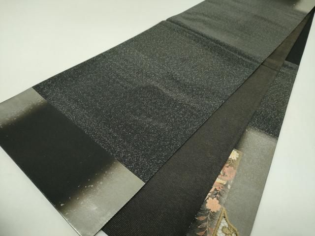 平和屋着物▼太鼓柄袋帯 刺繍 鳳凰花文 金銀彩 引箔 正絹 逸品 DABJ8980ps