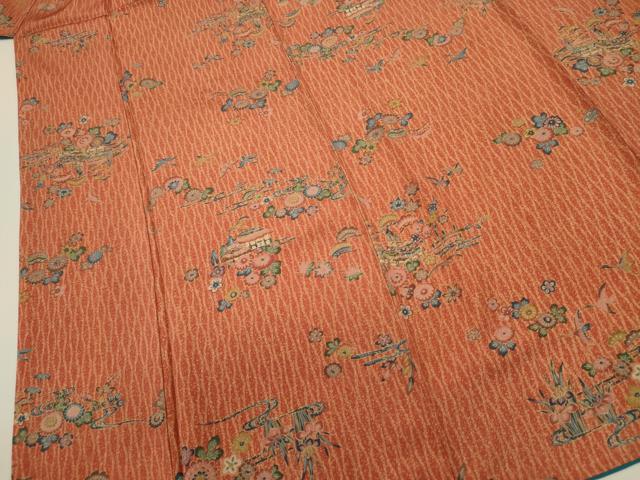 平和屋着物■上質な小紋 風景花鳥文 正絹 逸品 DABJ9002ya