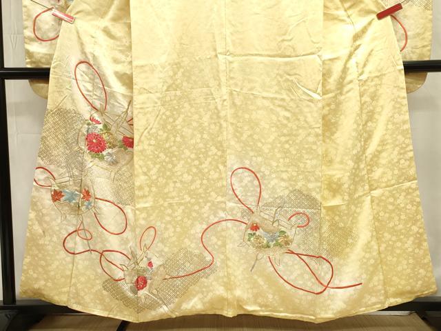 平和屋着物■豪華振袖 駒刺繍 糸巻花文 暈し染め 金彩 正絹 逸品 DABJ9003ya