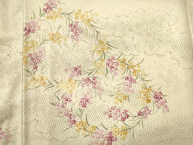 平和屋着物■訪問着 草花文 正絹 逸品 DABJ9015ya