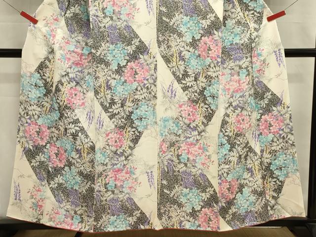 平和屋着物■上質な小紋 草花文 正絹 逸品 DABJ9017ya