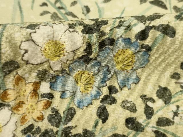 平和屋着物■上質な小紋 草花文 暈し染め 金彩 正絹 逸品 DABJ9019ya