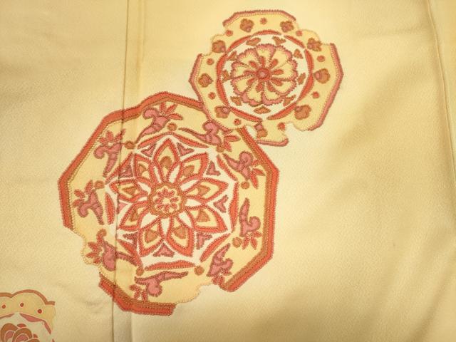 平和屋着物■中国三大刺繍 相良刺繍 訪問着 花絵皿文 暈し染め 正絹 逸品 DABJ9029ya