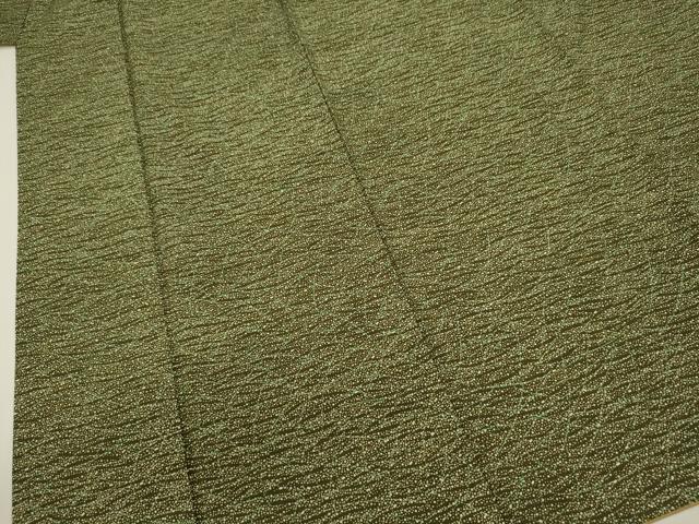 平和屋着物■上質な小紋 紬地 芝草文 正絹 逸品 DABJ9039ya