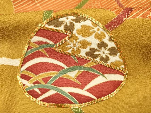 平和屋着物■豪華振袖 駒刺繍 貝桶花文 金彩 正絹 逸品 DABJ9049ya