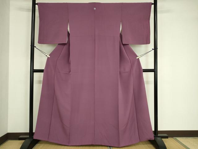 平和屋着物■上質な色無地 二藍色 正絹 逸品 DABJ9061ya
