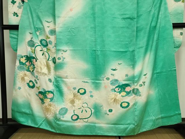 平和屋着物■豪華振袖 駒刺繍 草花文 暈し染め 金彩 正絹 逸品 DABJ9101ya