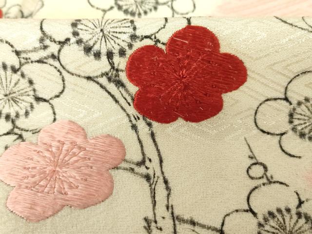 平和屋着物■訪問着 手描き 絞り 刺繍 枝梅文 正絹 逸品 DABJ9126ya