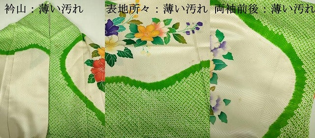 平和屋着物■豪華振袖 駒刺繍 絞り 草花文 金彩 正絹 逸品 DABJ9130ya