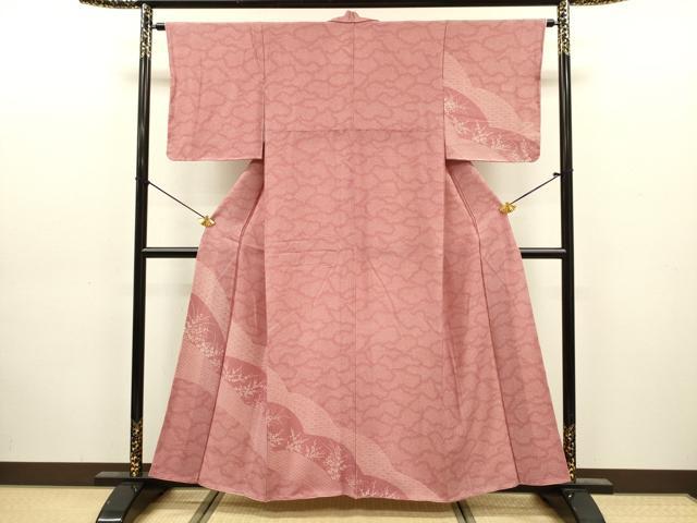 平和屋着物■訪問着 花青海波文 正絹 逸品 未使用 DABJ9144ya
