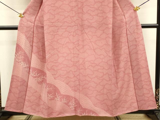 平和屋着物■訪問着 花青海波文 正絹 逸品 未使用 DABJ9144ya