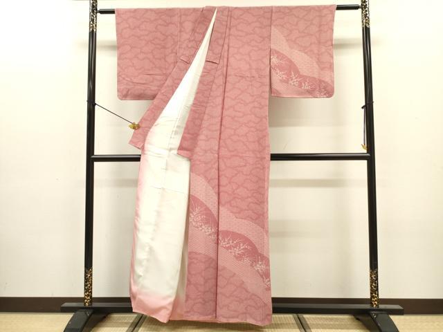 平和屋着物■訪問着 花青海波文 正絹 逸品 未使用 DABJ9144ya