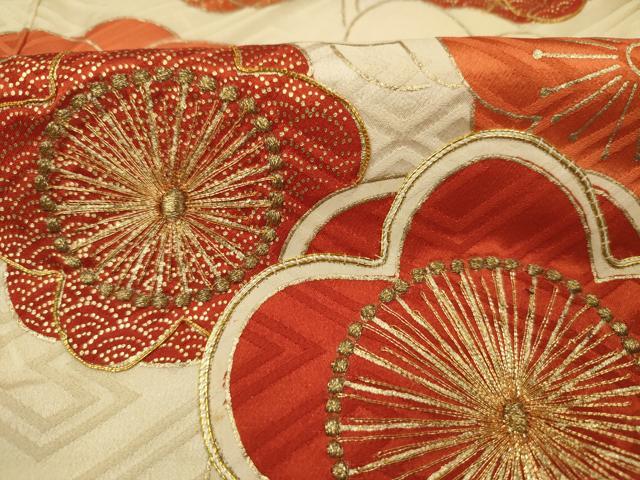 平和屋着物■豪華振袖 駒刺繍 絞り 舞梅文 金彩 正絹 逸品 DABJ9147ya