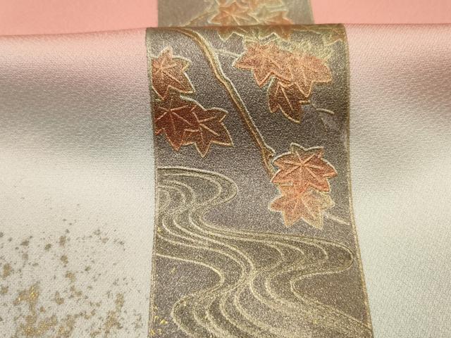 平和屋着物■訪問着 短冊花鳥文 暈し染め 金銀彩 正絹 逸品 DABJ9153ya