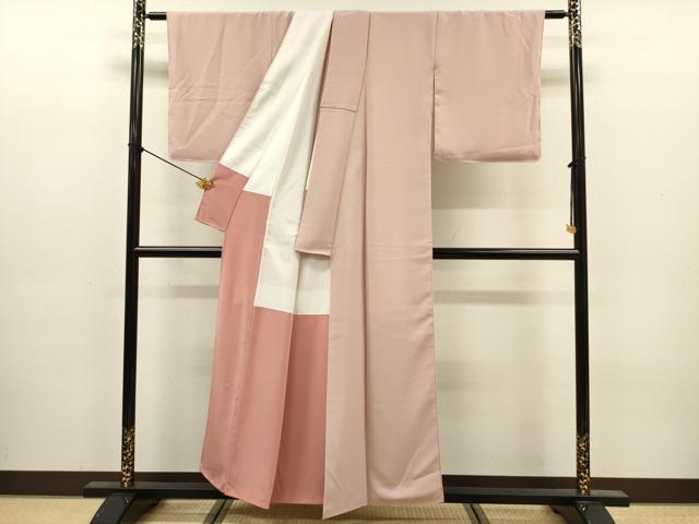 平和屋着物■上質な色無地 洗柿色 正絹 逸品 DABJ9155ya