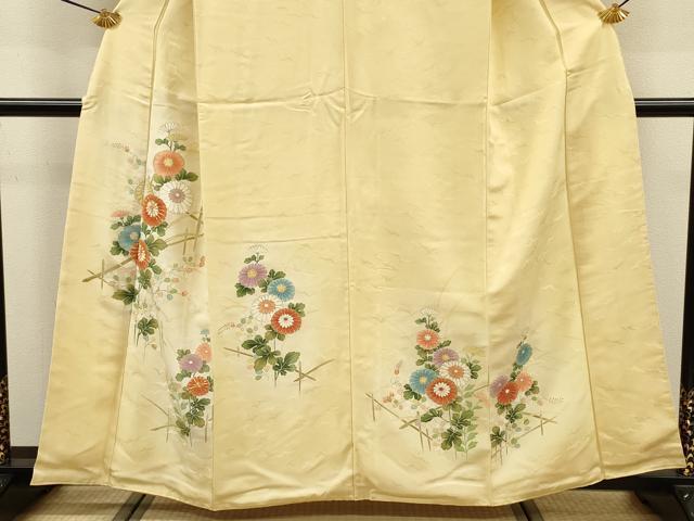 平和屋着物■訪問着 駒刺繍 草花文 暈し染め 金彩 正絹 逸品 DABJ9172ya